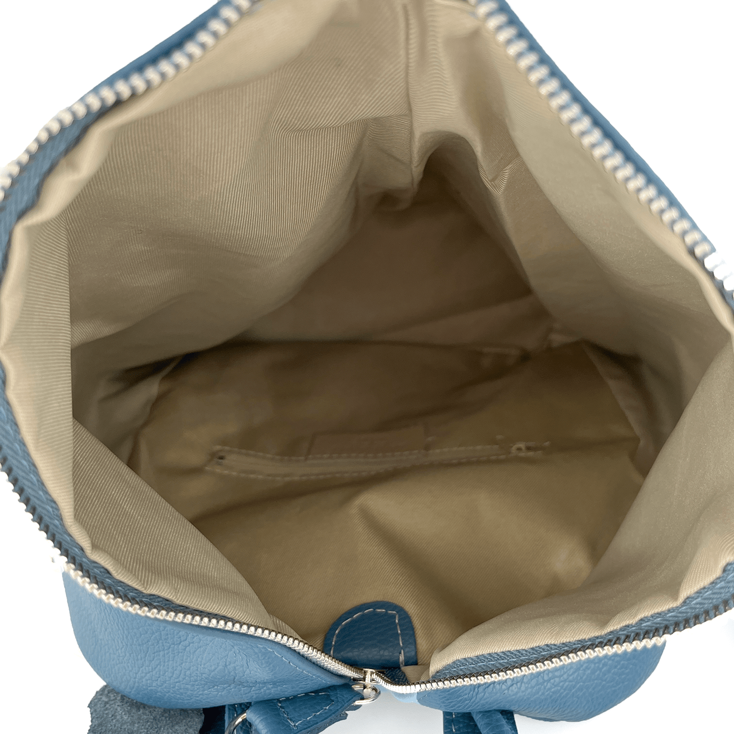 Női hátizsák természetes bőrből Evianna - kék