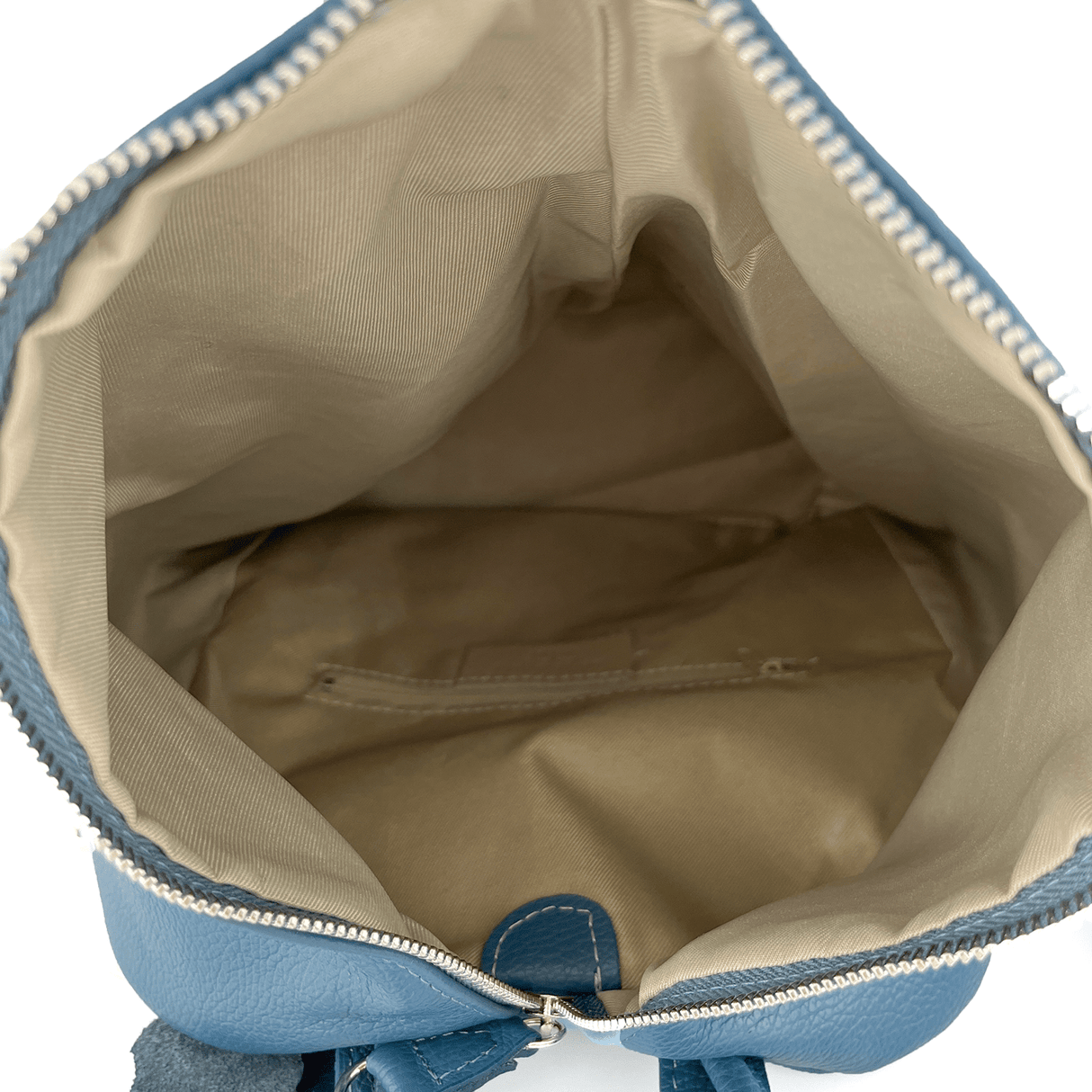 Női hátizsák természetes bőrből Evianna - kék