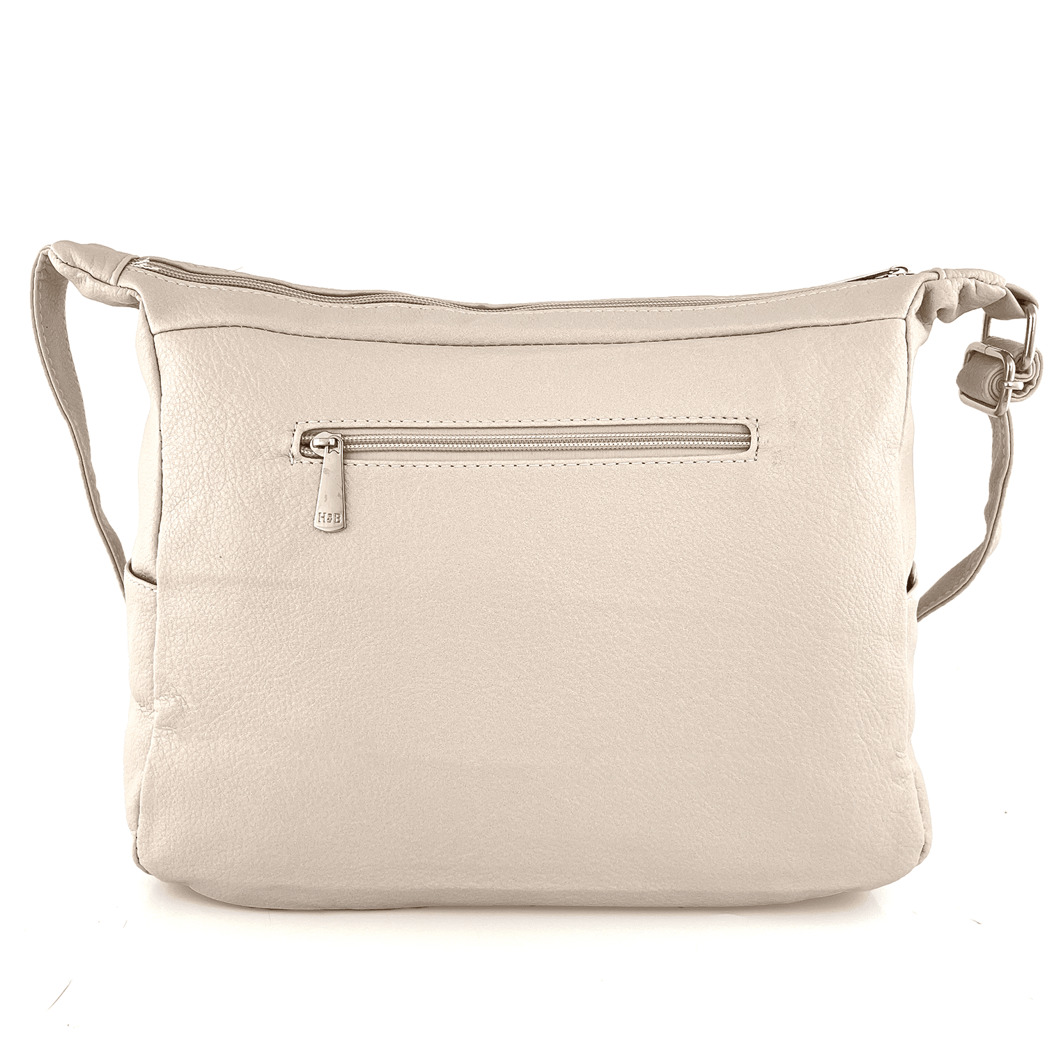 Válltáska 2 rekesszel és sok zsebbel - bézs