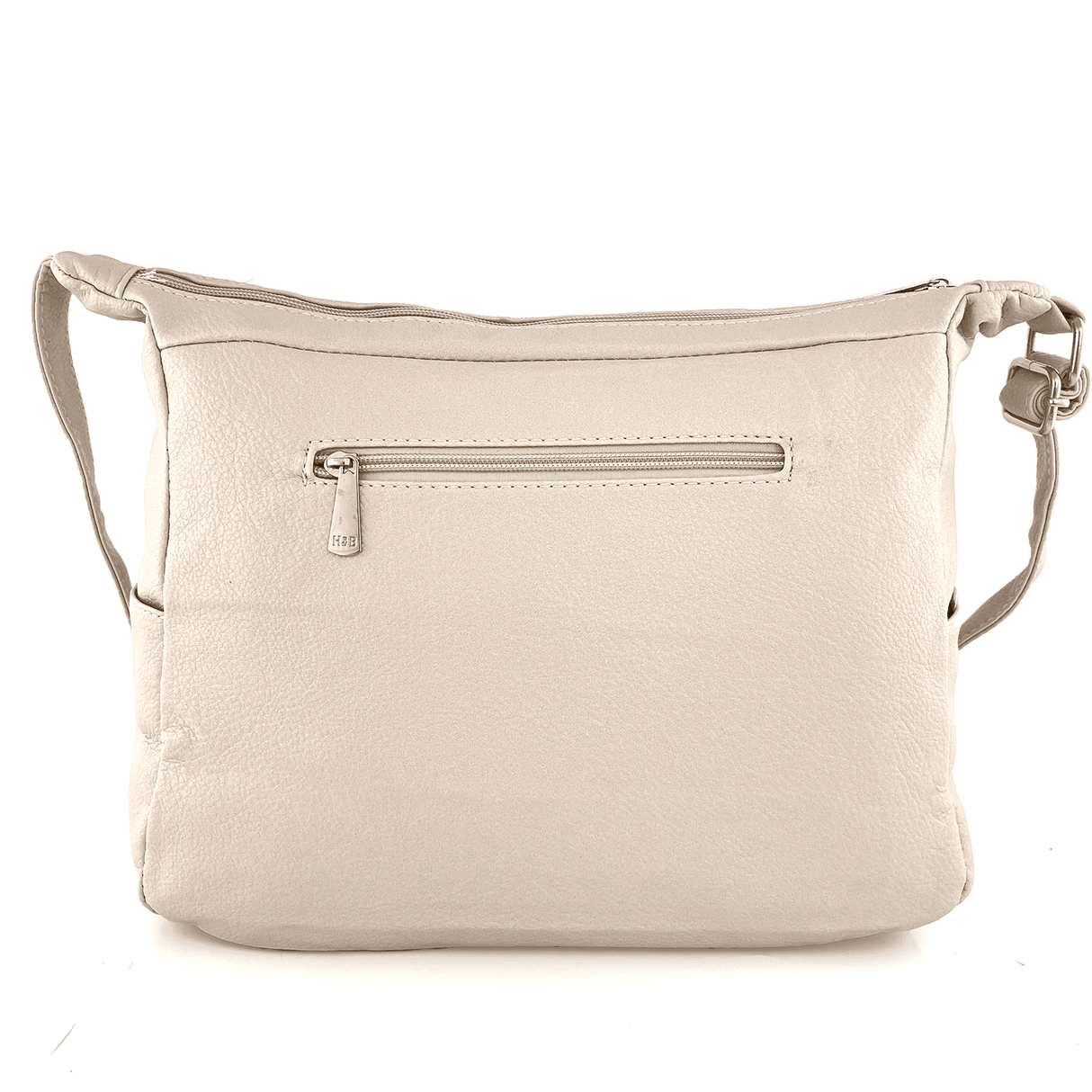 Válltáska 2 rekesszel és sok zsebbel - bézs