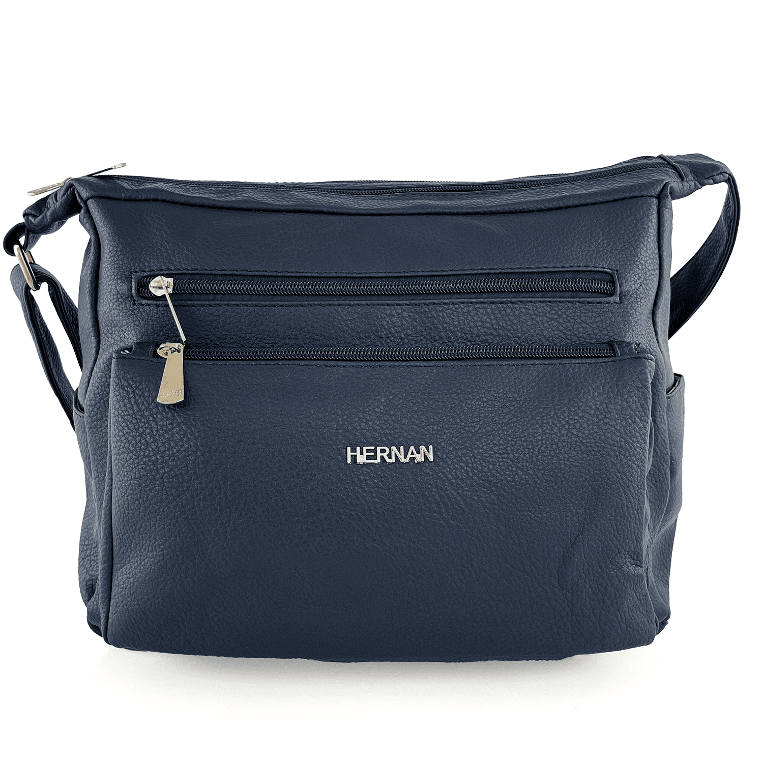 Válltáska 2 rekesszel és sok zsebbel - sötétkék