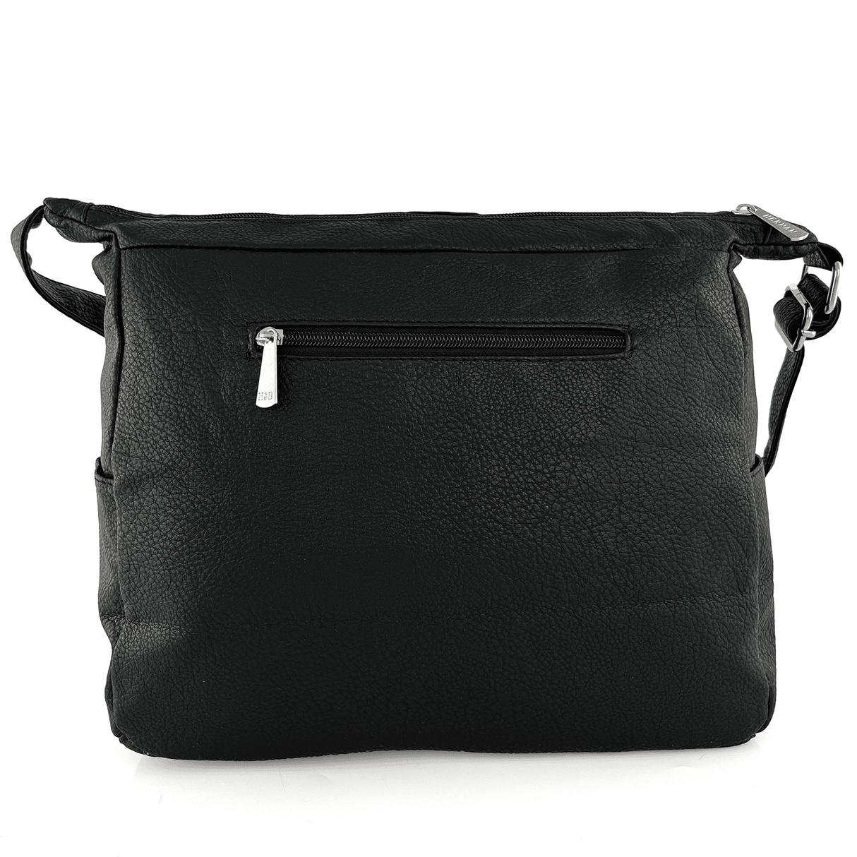 Válltáska 2 rekesszel és sok zsebbel - fekete