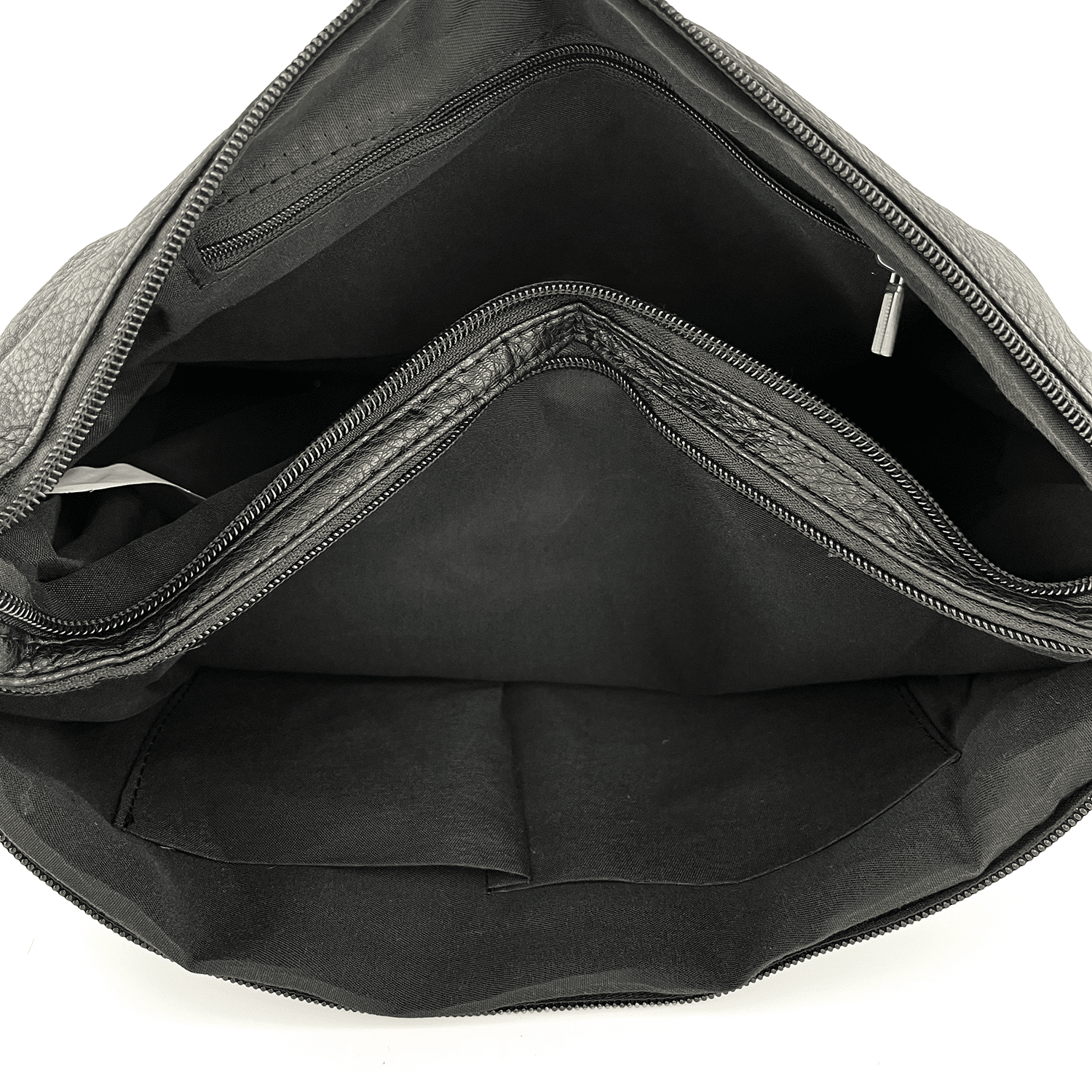 Válltáska 2 rekesszel és sok zsebbel - fekete