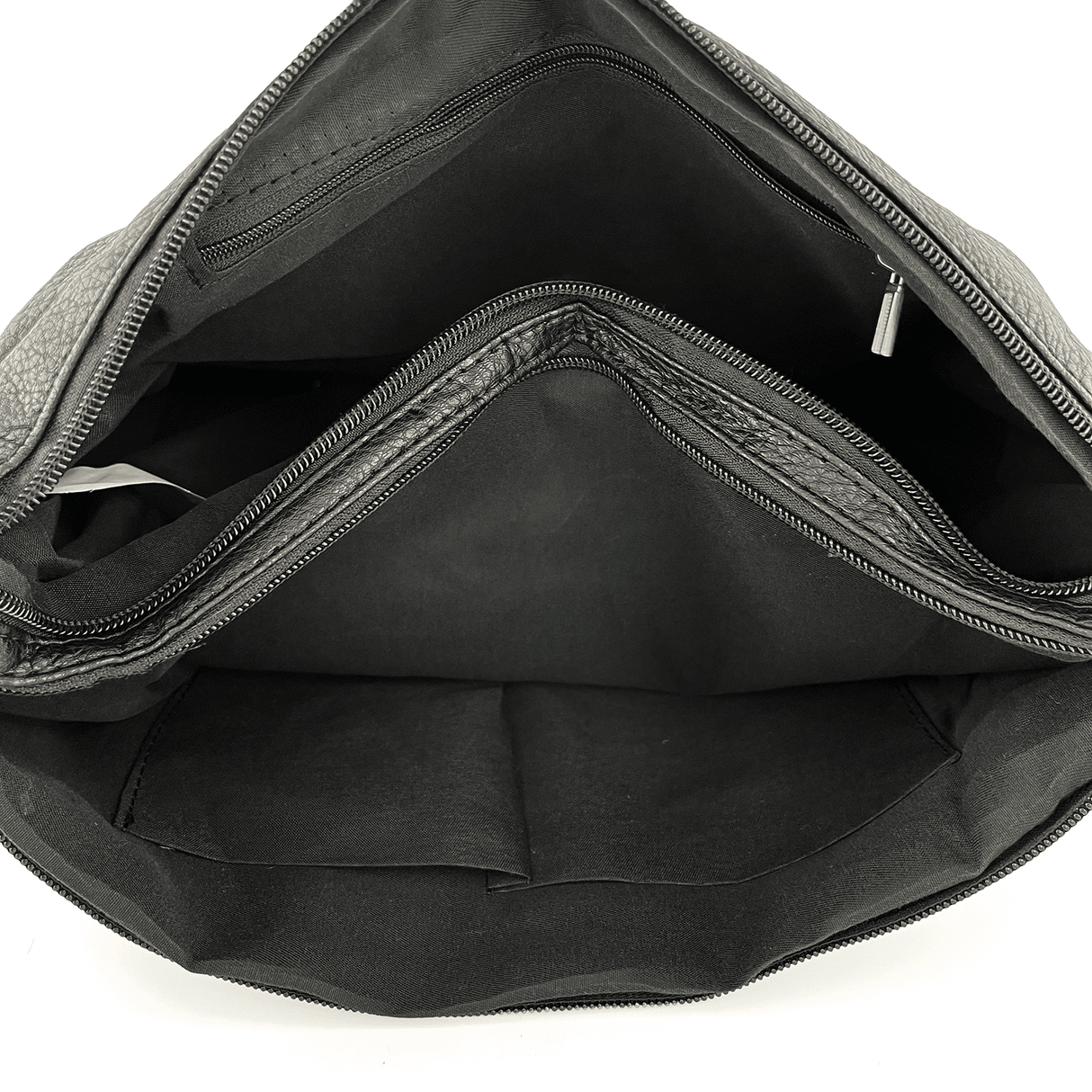 Válltáska 2 rekesszel és sok zsebbel - fekete