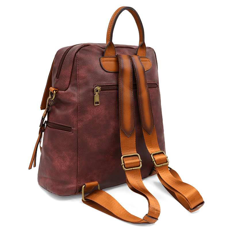 2 az 1-ben - Hátizsák és táska füstös hatással - bordó