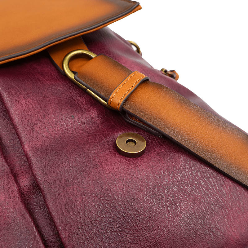 2 az 1-ben - Hátizsák és táska füstös hatással - bordó