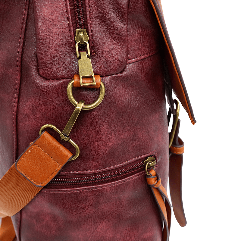 2 az 1-ben - Hátizsák és táska füstös hatással - bordó