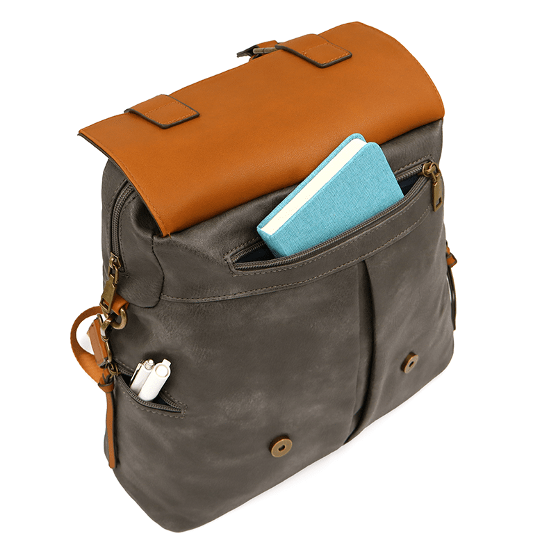 2 az 1-ben - Hátizsák és táska füstös hatású - szürke