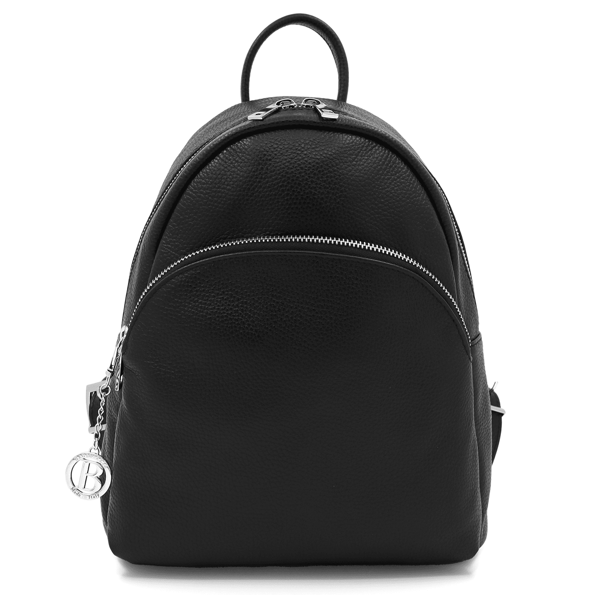 Neda természetes bőr hátizsák - fekete