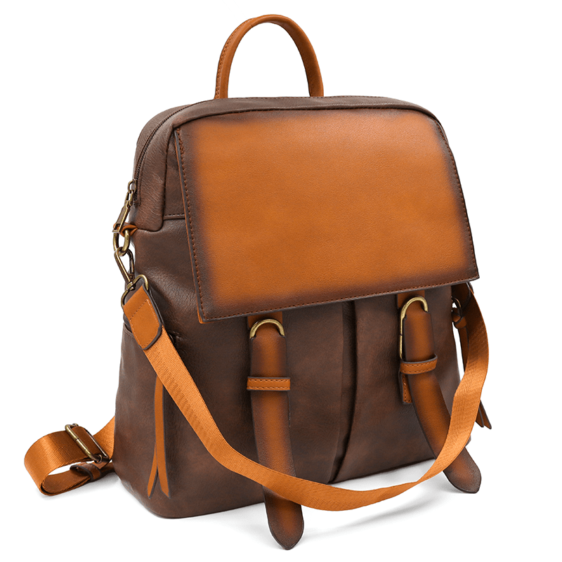 2 az 1-ben - Hátizsák és táska füstös hatással - sötétbarna