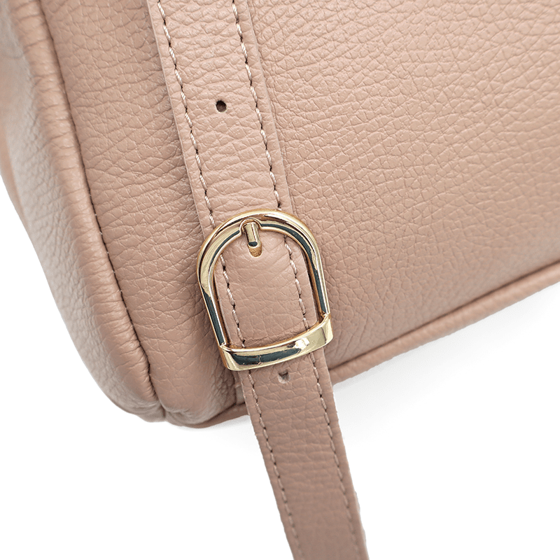 Női hátizsák természetes bőrből Aida - rózsaszín hamu