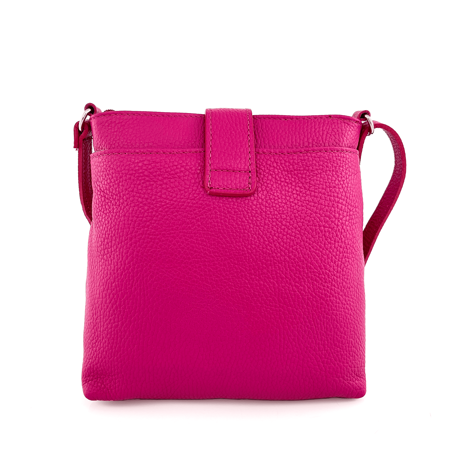 Andria természetes bőr válltáska - fukszia