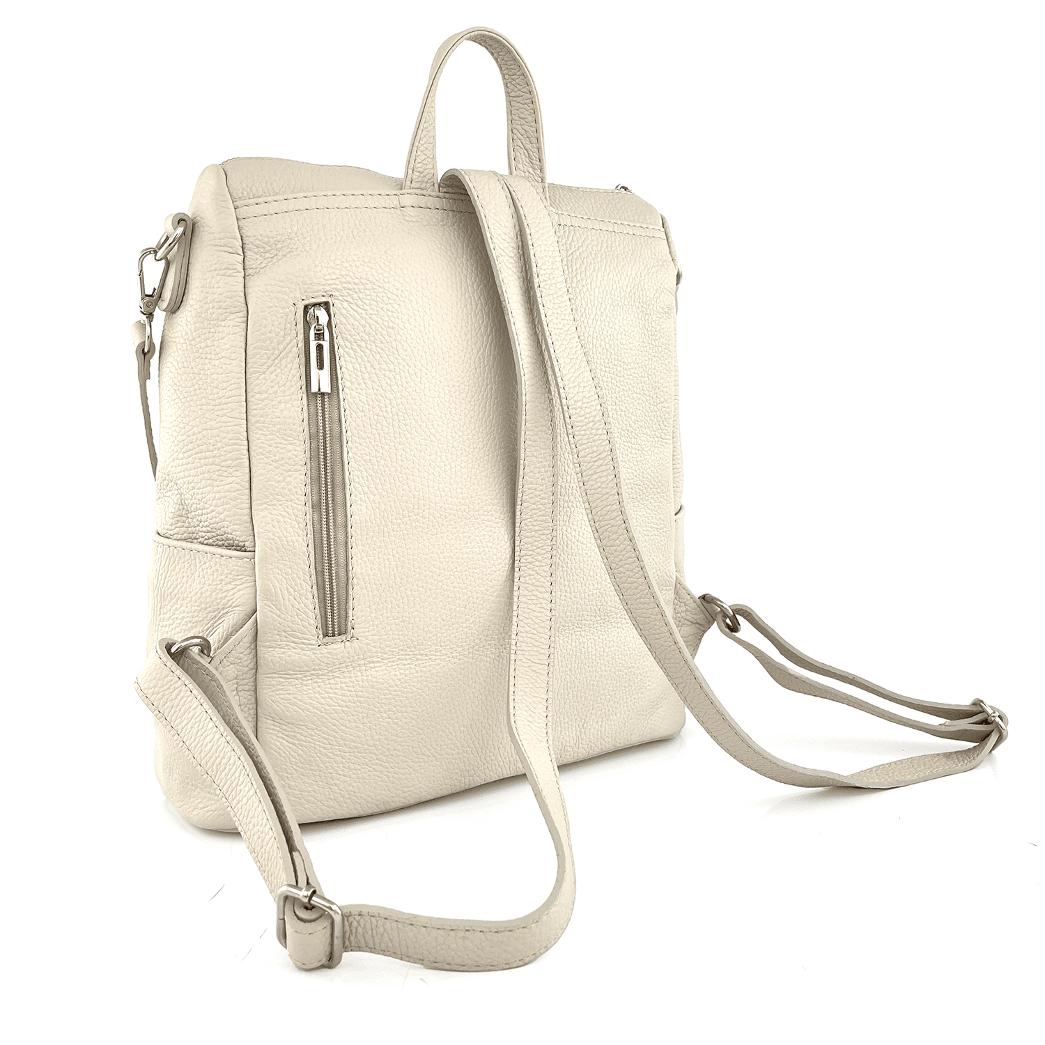 2 az 1-ben - Vittoria természetes bőr hátizsák és táska - bézs