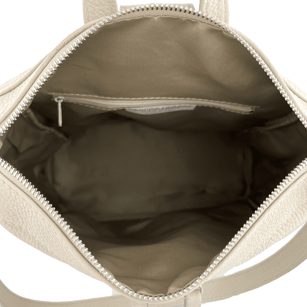 2 az 1-ben - Vittoria természetes bőr hátizsák és táska - bézs