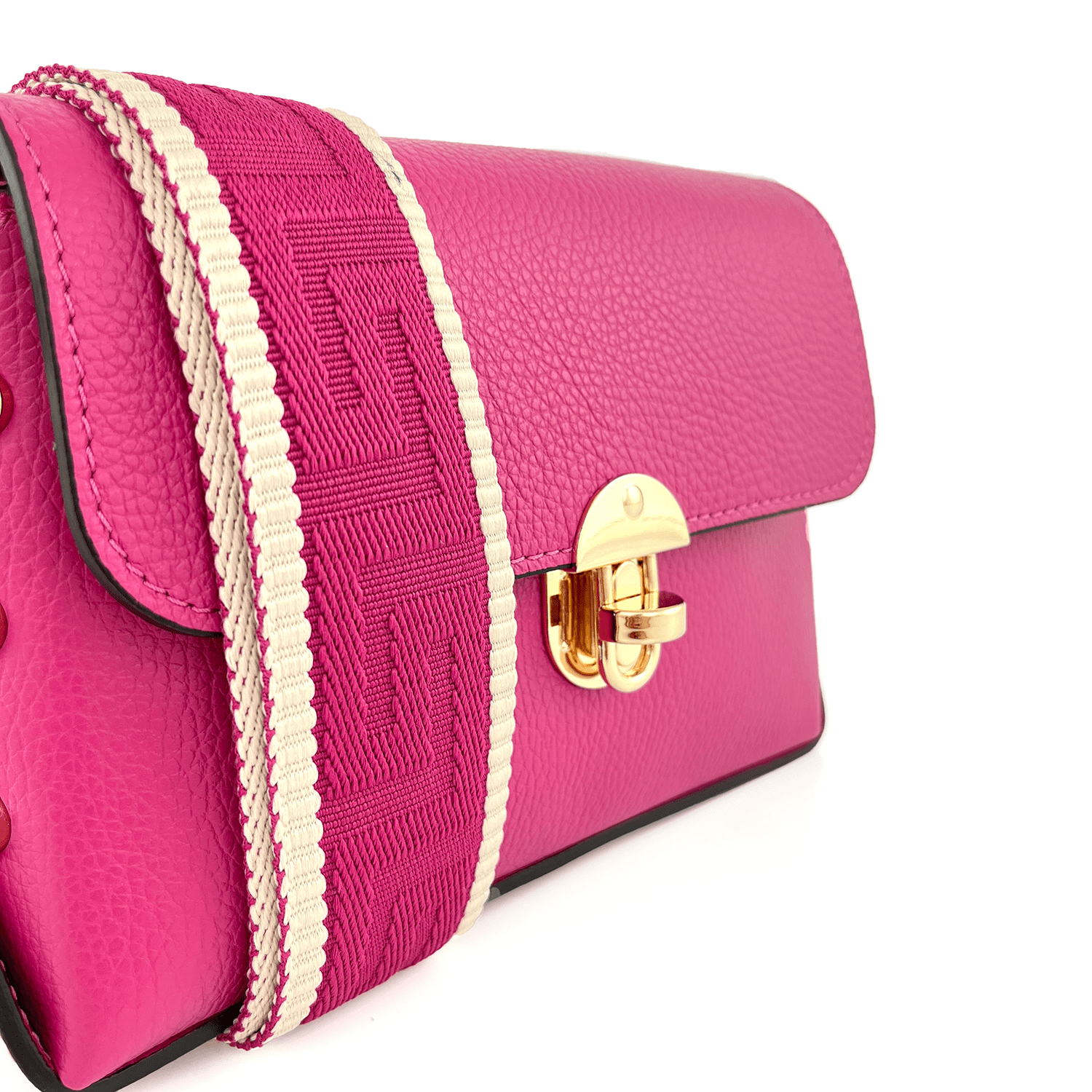 Antoanella női táska természetes bőrből - fukszia