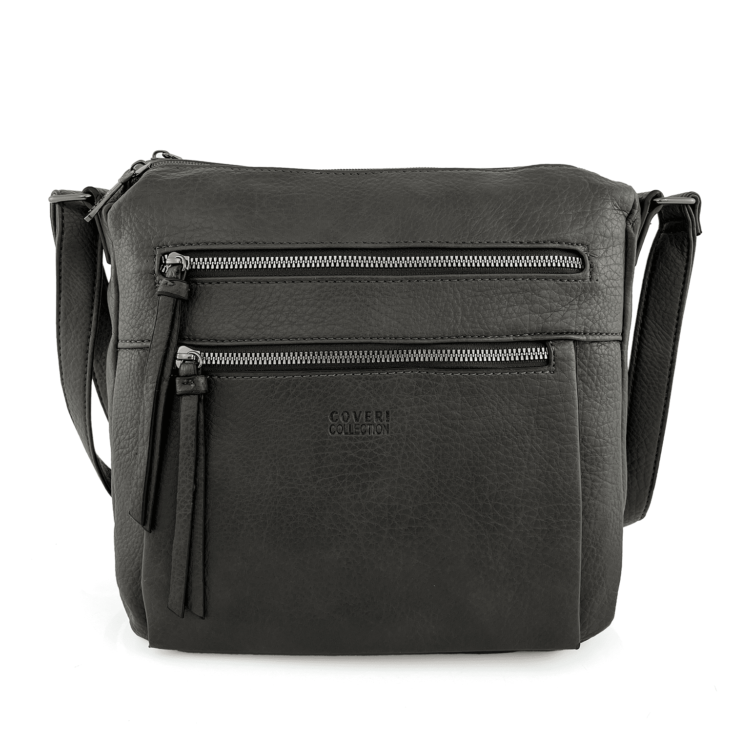 Válltáska 2 nagy rekesszel - szürke