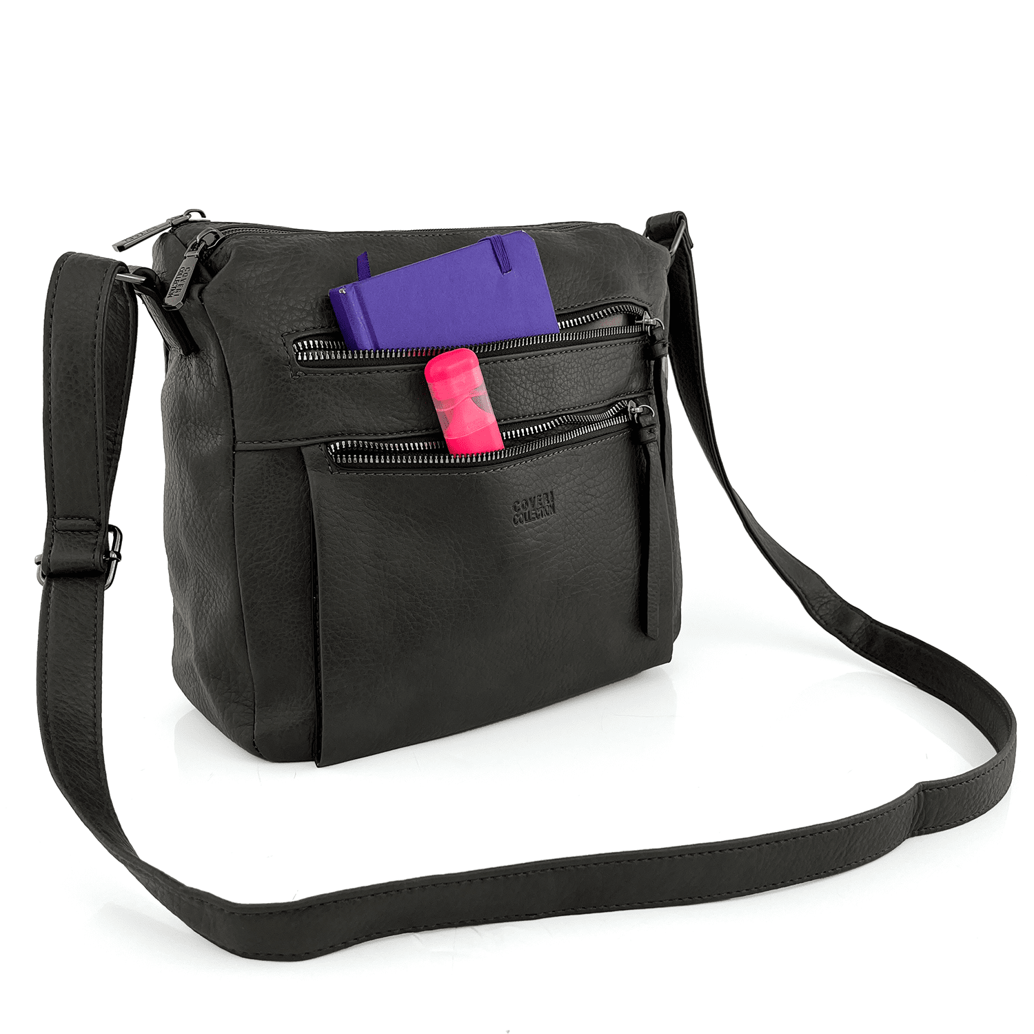 Válltáska 2 nagy rekesszel - szürke