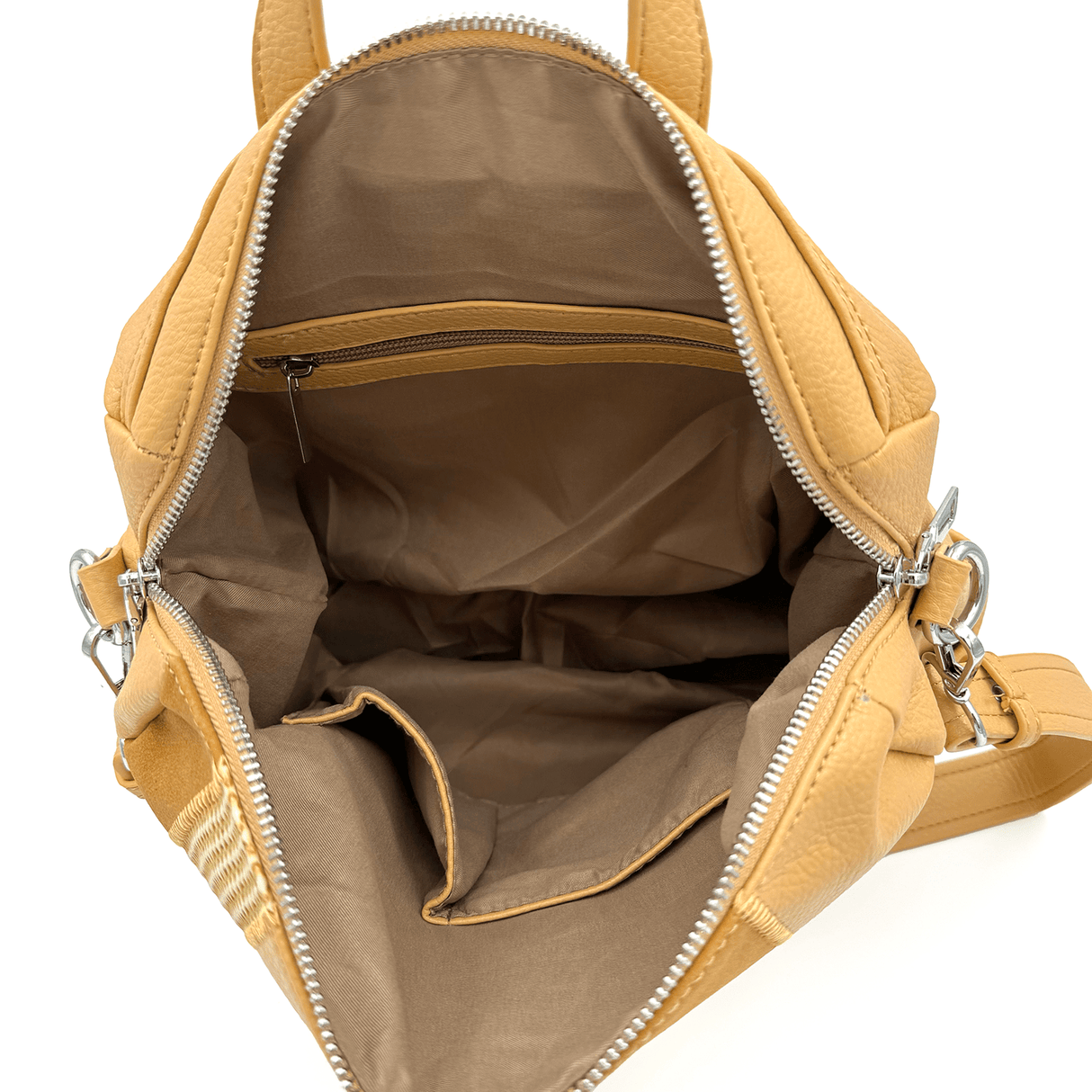 2 az 1-ben - Hátizsák és táska nabuk elemekkel - sárga