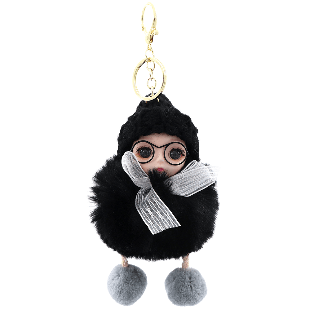 Kulcstartó baba - fekete