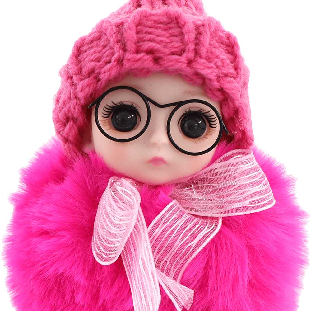 Kulcstartó baba - fukszia