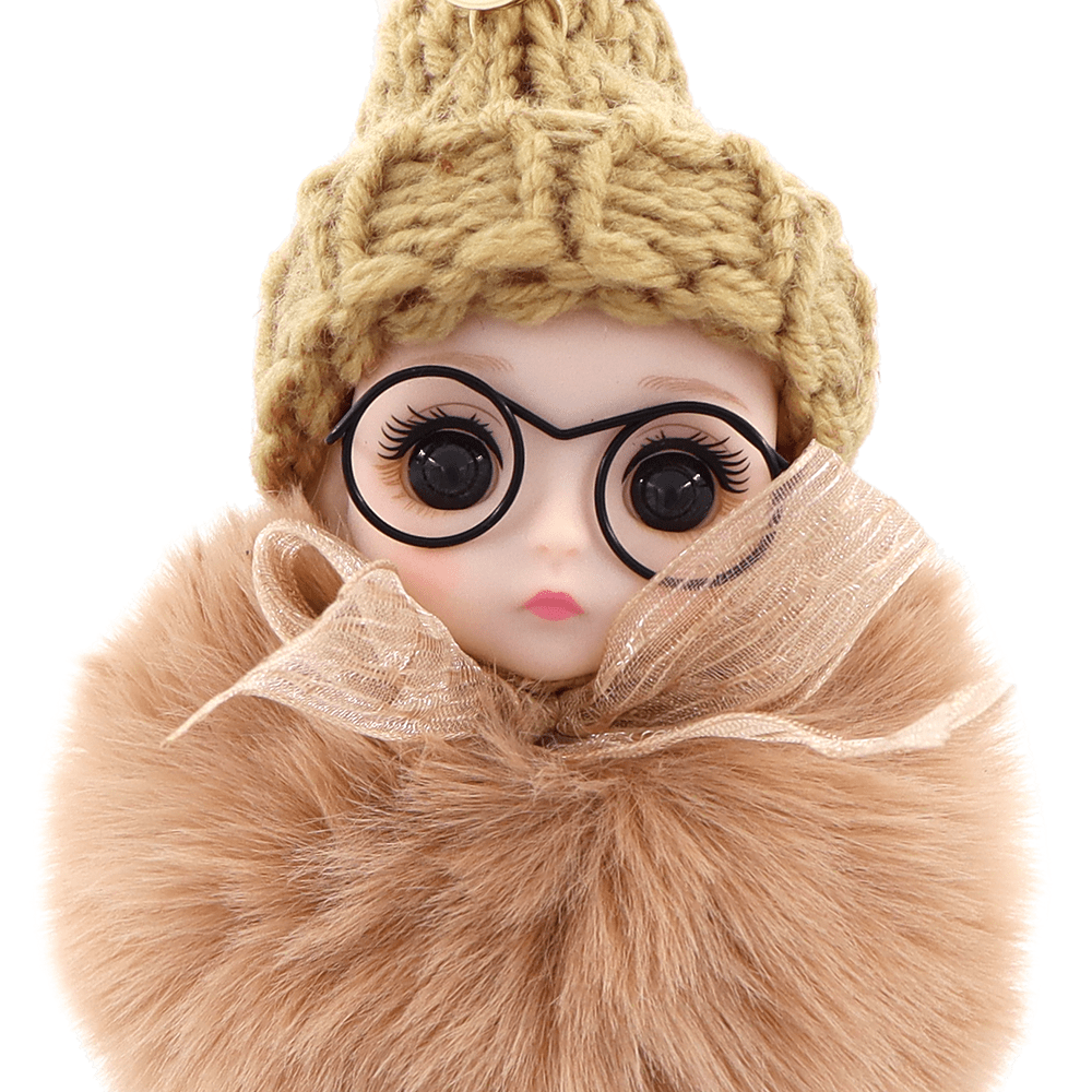 Kulcstartó baba - világosbarna