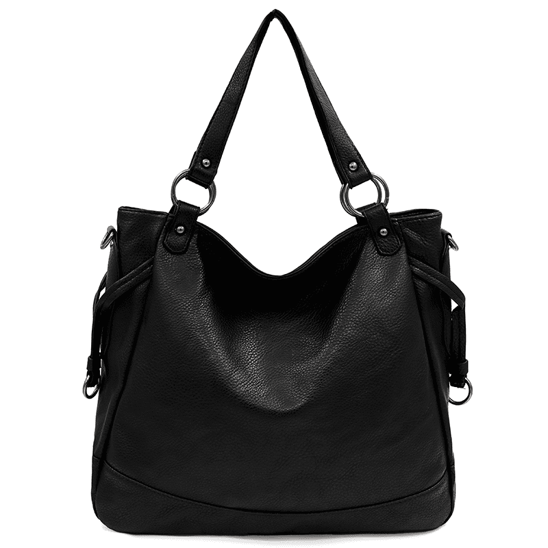 Nagy női táska, zsák típusú - fekete