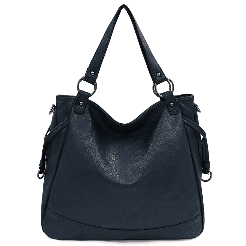 Nagy női táska, zsák típusú - sötétkék