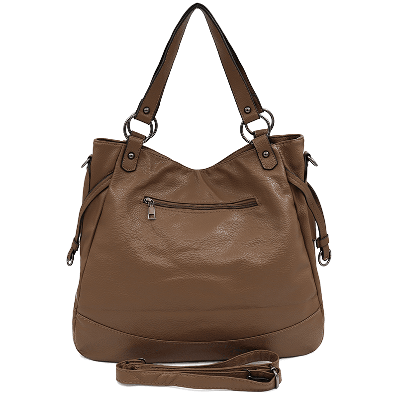 Nagy női táska típusú táska - világosbarna