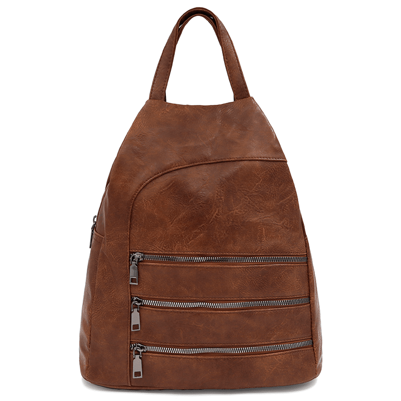 Női hátizsák titkos záródással - sötétbarna