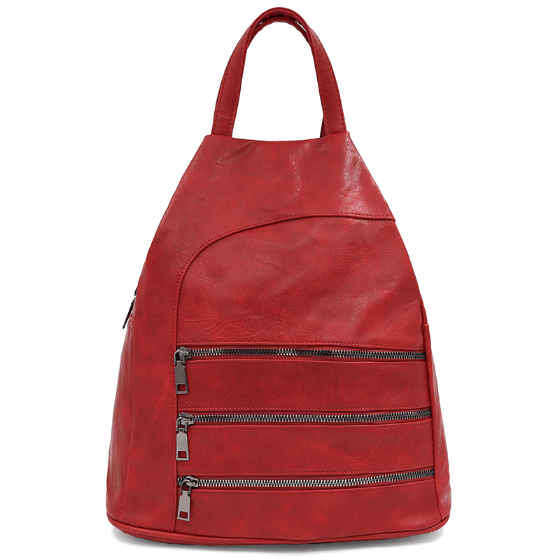 Női hátizsák titkos záródással - piros