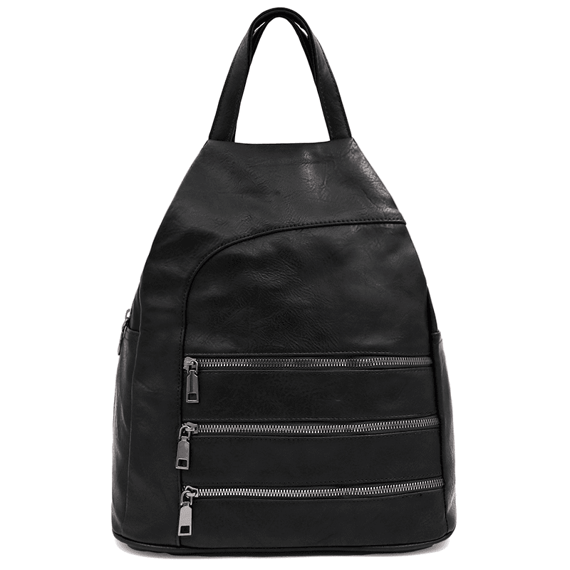 Női hátizsák titkos záródással - fekete