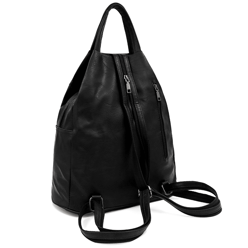 Női hátizsák titkos záródással - fekete