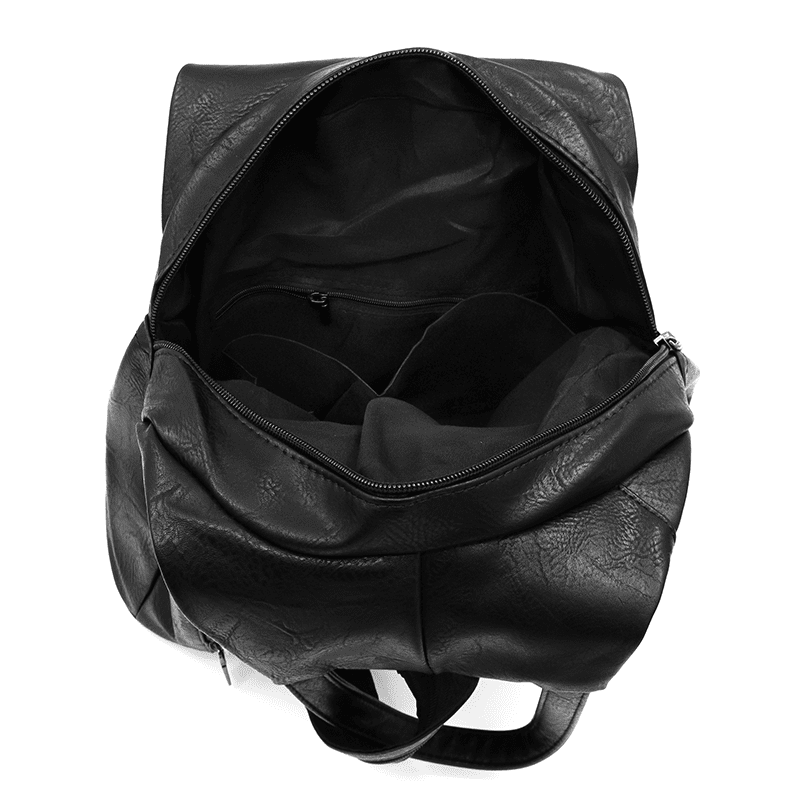 Női hátizsák titkos záródással - fekete