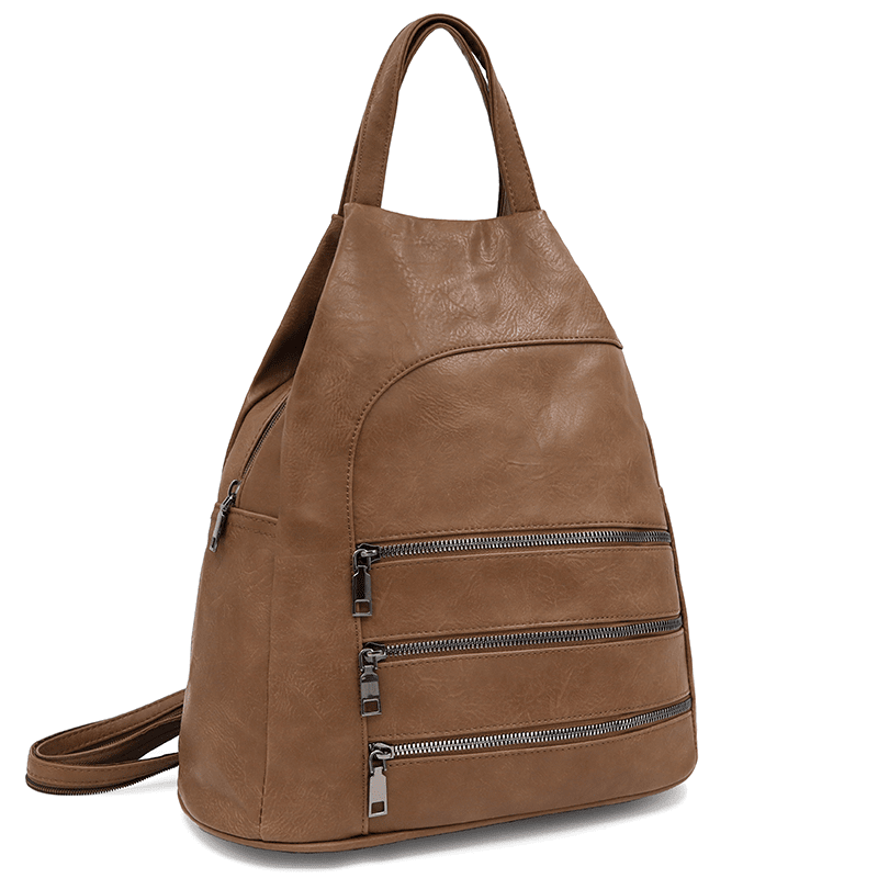 Női hátizsák titkos záródással - barna