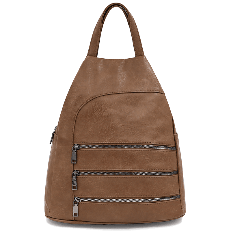 Női hátizsák titkos záródással - barna