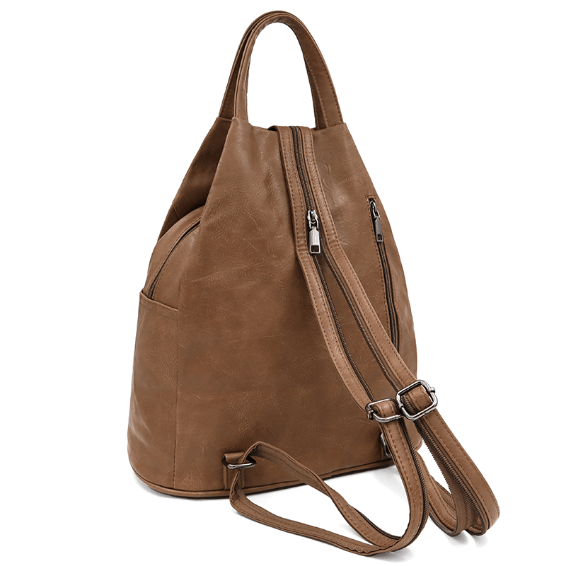 Női hátizsák titkos záródással - barna