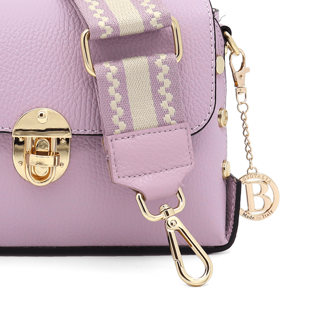 Antoanella női táska természetes bőrből - lila