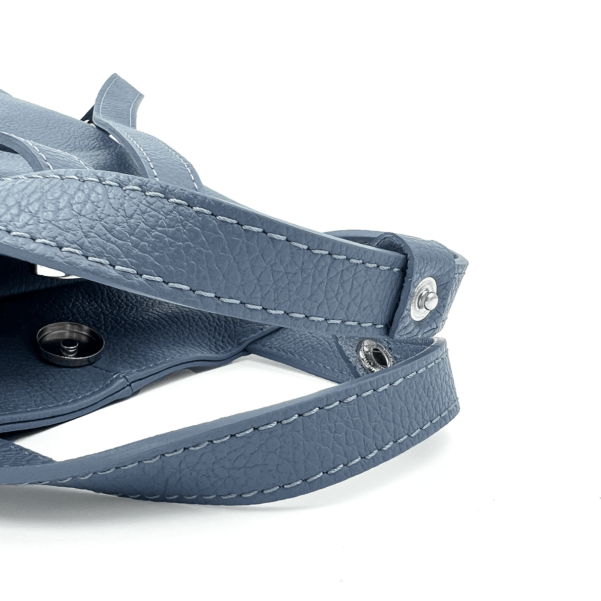 Lara természetes bőr hátizsák - világoskék