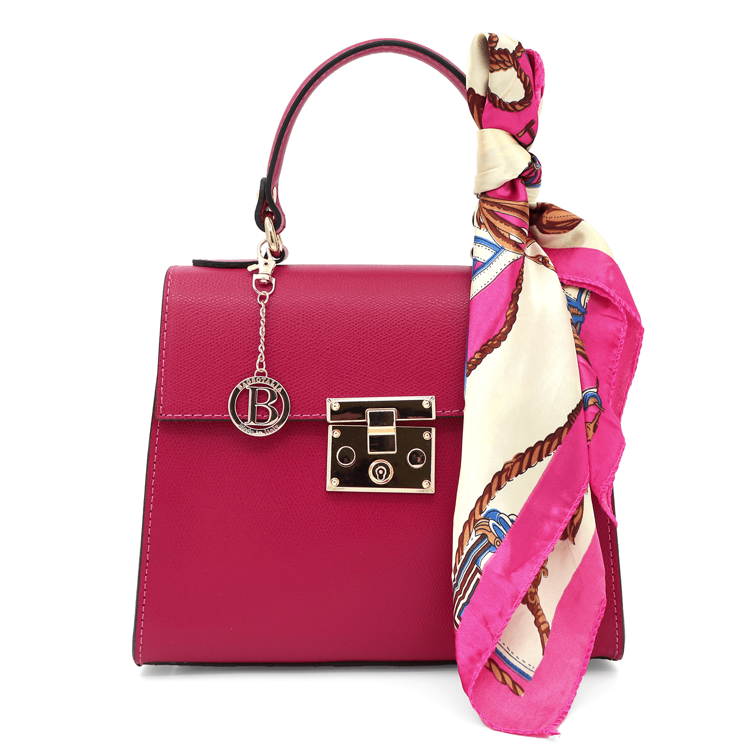 Természetes bőr táska Alessandra - fukszia