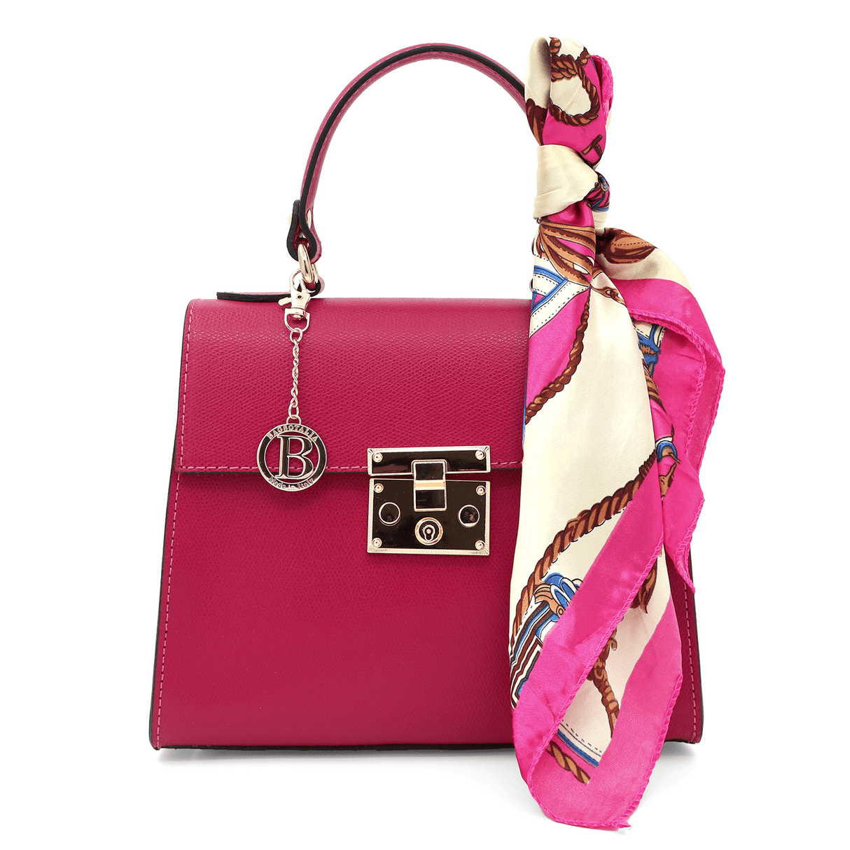 Természetes bőr táska Alessandra - fukszia