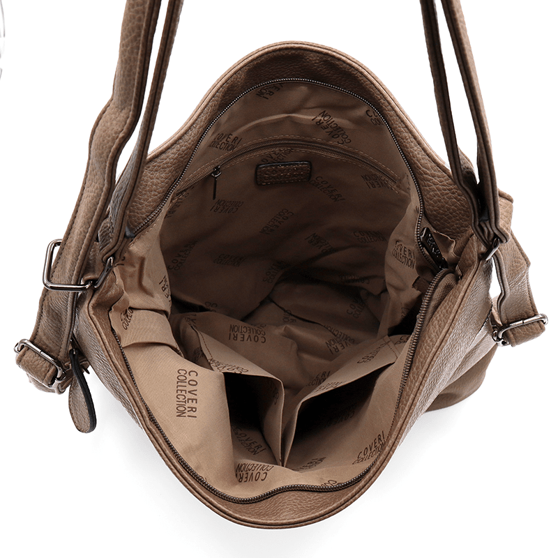 2 az 1-ben - Nagy táska és hátizsák, alkalmas mindennapi használatra - barna