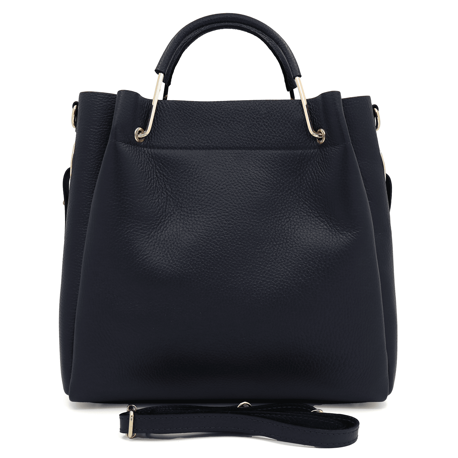 Női táska természetes bőrből Chloe - sötétkék