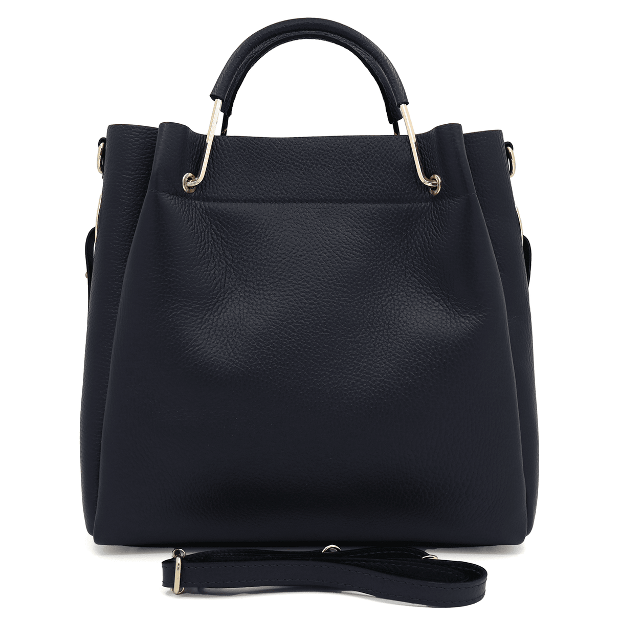 Női táska természetes bőrből Chloe - sötétkék