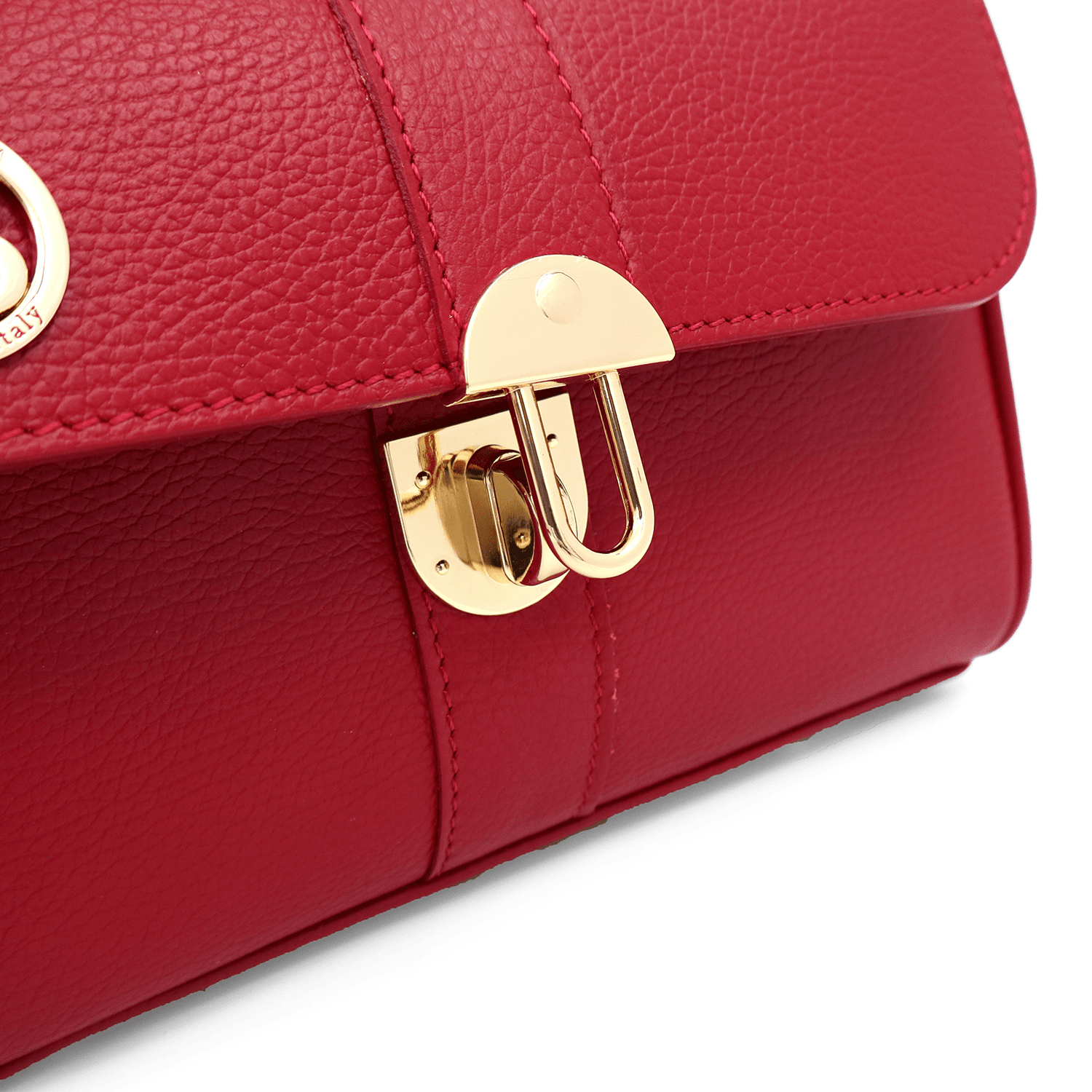 Női táska természetes bőrből Miriam - piros