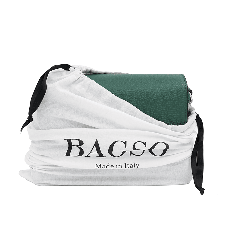 Antoanella természetes bőrből készült női táska – sötétzöld