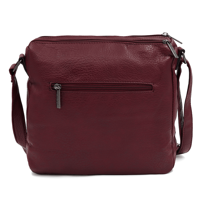 Válltáska 2 nagy rekesszel - bordó