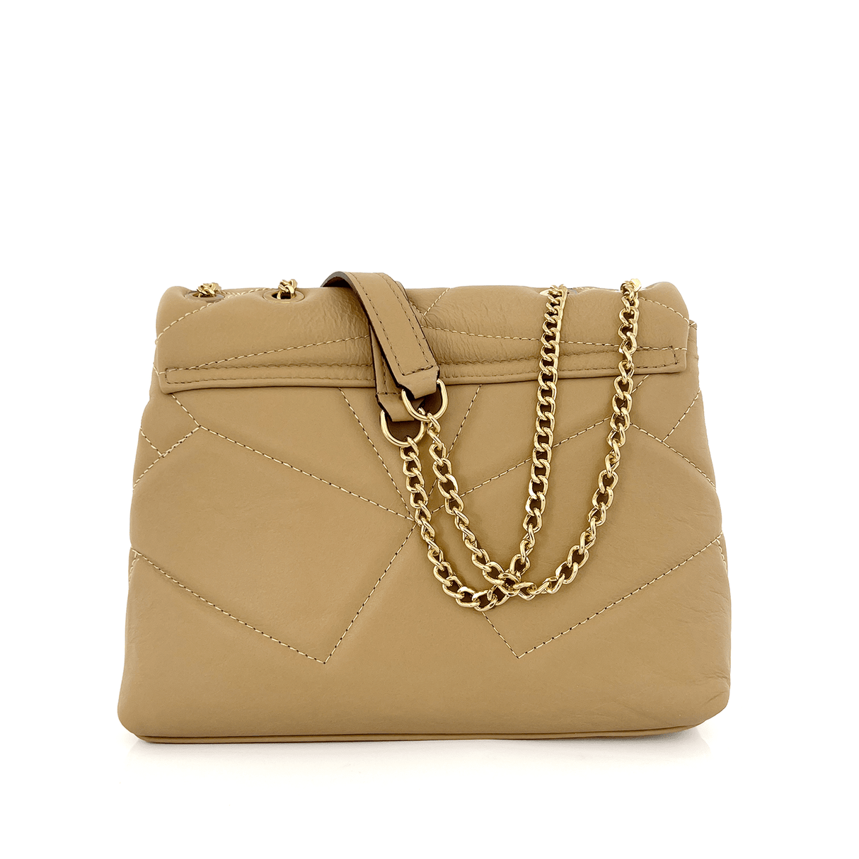 Női táska természetes bőrből, Trana - világosbarna