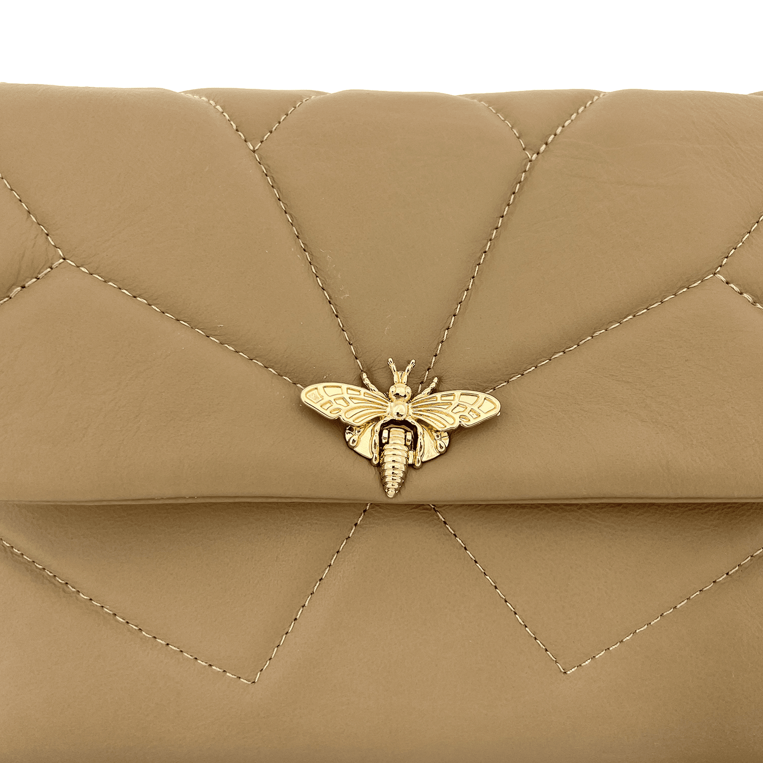 Női táska természetes bőrből, Trana - világosbarna