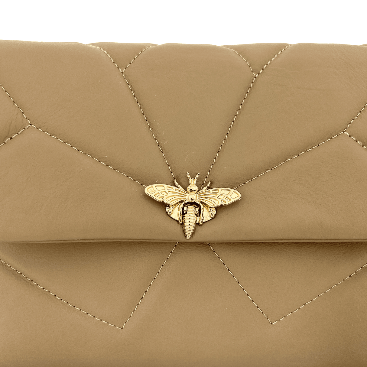 Női táska természetes bőrből, Trana - világosbarna