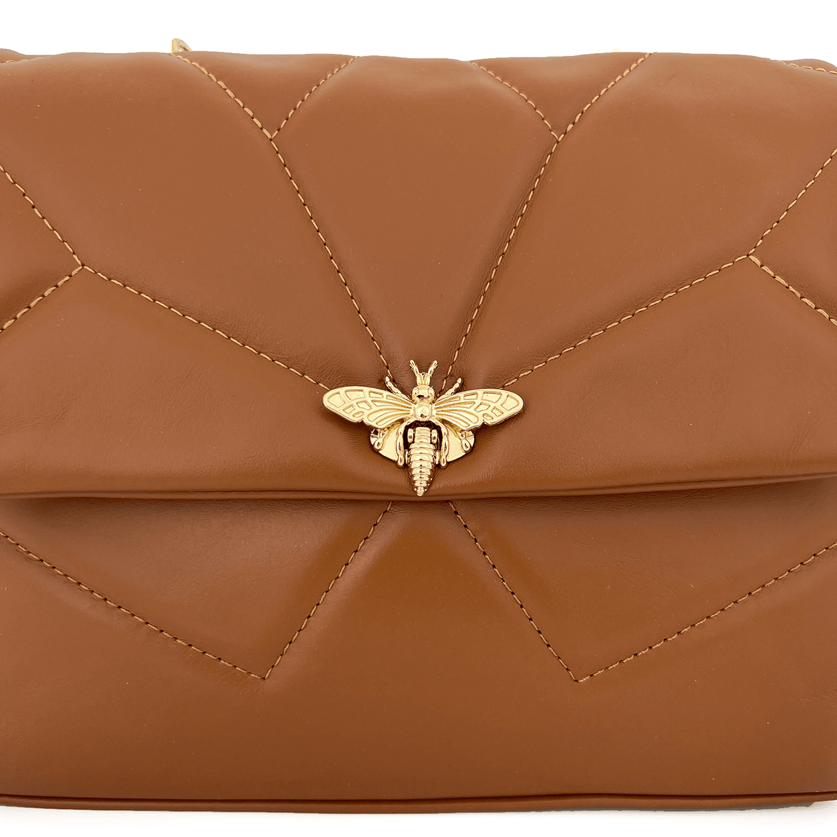 Női táska természetes bőrből Trana - cserépbarna